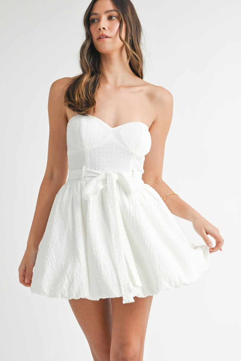 Bayview Mini Dress in White Small Bayview Mini Dress in White Small
