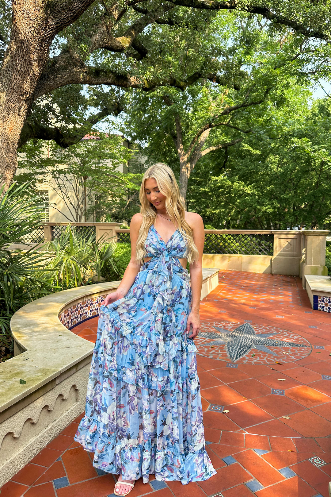 Kitsune Floral Maxi Dress