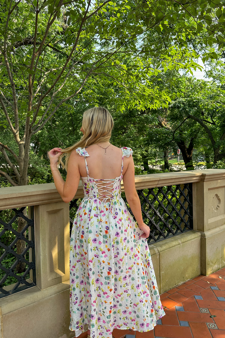Wedelia Floral Bustier Midi Dress - ASTR The Label Wedelia Floral Bustier Midi Dress - ASTR The Label